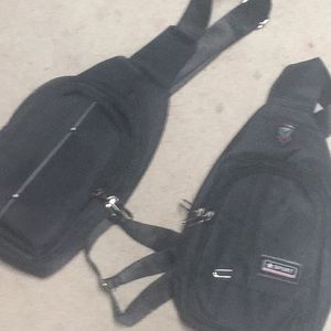 Two chest bags both black